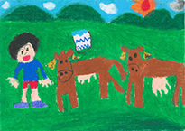 天矢　楷生（真庭市立川上小学校1年）